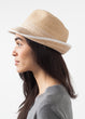 Washboard Hat in Straw/White