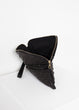 Roxanne Leather Clutch in Black