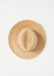 Wrapped Up Hat in Straw/White