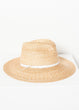 Wrapped Up Hat in Straw/White
